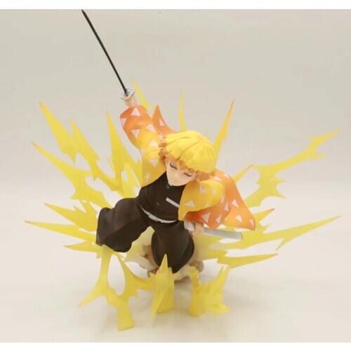 21cm Demon Slayer Anime Figurine ZERO Thunder Breath Agatsuma Zenitsu PVC Action Figure Collection Model Toys Gifts