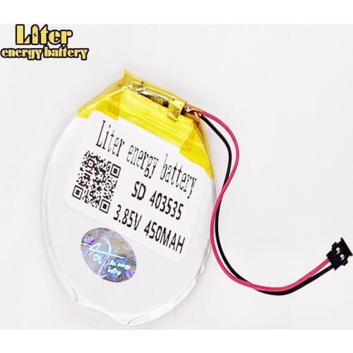 3.7V 3.85V 403535 450mAh Rechargeable li Polymer Round battery For Smart watch Finow x3 Finow x5 replace lem5 lem 5