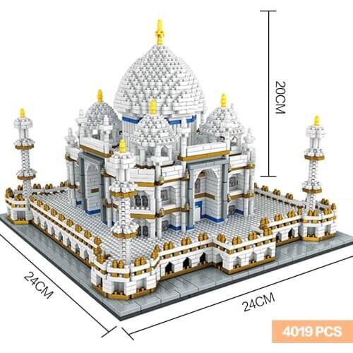 4019PCS Blocks Set Architecture Landmarks Taj Mahal Palace Model Building Blocks Children Educational Toys 3D Bricks Xmas Gifts