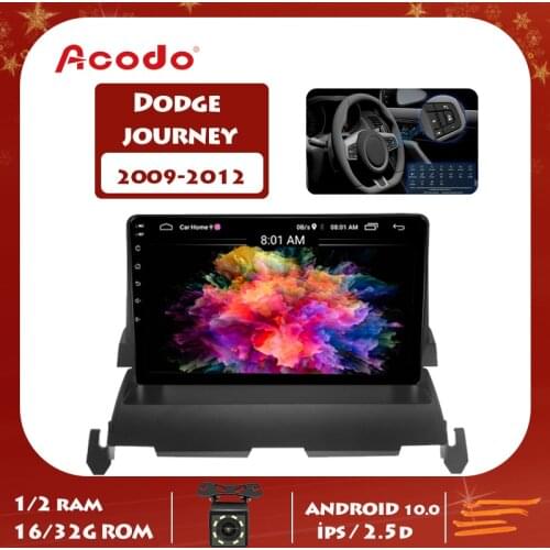 ACODO 2G RAM 16G ROM Android 10.0 Car Radio Multimedia Player For DODGE Journey 2009-2012 Navigation GPS 2 Din