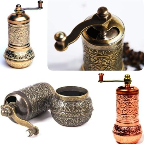 GREAT EASY USE Turkish copper pepper coffee spice salt grinder hand grinder traditional handmade 4.3 inch FREE SHİPPİNG