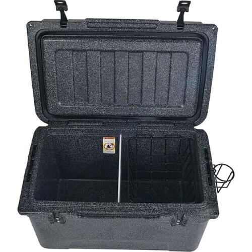 Black color sea fishing cooler box 65L car drink cooler