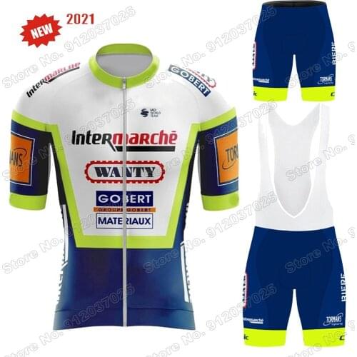 Wanty Team 2021 Cycling Jersey Set Mens cycling clothing Road bike Shirt Suit bicycle Shorts MTB Maillot Culotte