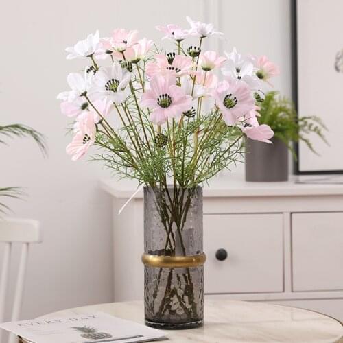 3Pc Simulation Moisturizing Small Cosmos Artificial Flowers Wedding Decor Bouquet Silk Flower Home Accessories Photography Props