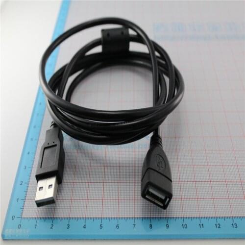 YYT Male bus bar whole copper core cable USB extension cable black with shielding about 1M USB 2.0