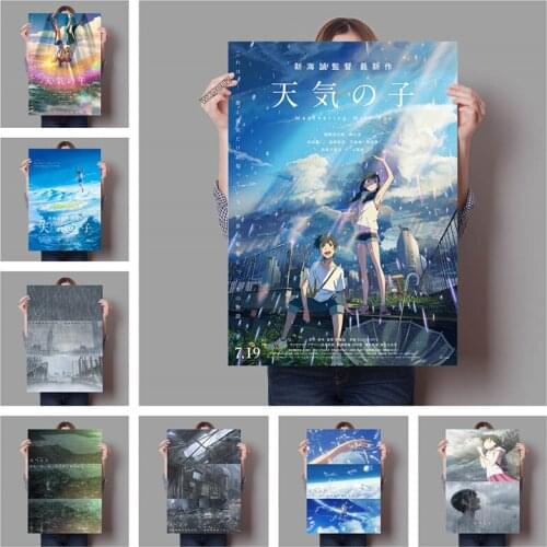 Canvas Painting Anime Poster Child of The Weather Nursery Kids Painting Art Decor Home Decor Kids Room Decoration Wall Art