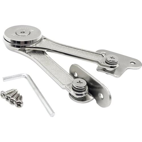 2Pcs Heavy Duty Lid Support Hinges Soft Close Folding Lid Stay Hinge Keep Lid Hinge Open for Cabinet Kitchen Wardrobe CLH@8