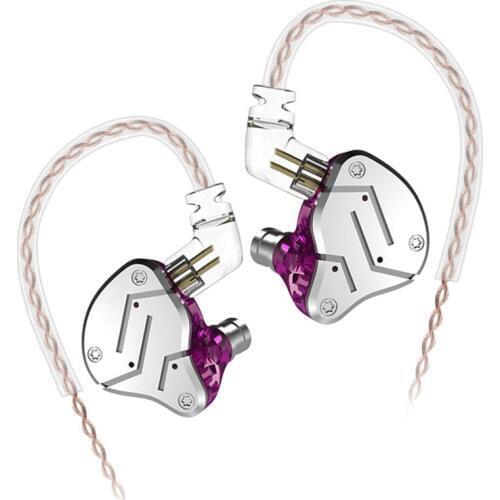 KZ ZSN in-Ear Earbuds 1DD 1BA HiFi Hybrid Dual Driver in Ear earphone with Metal Resin Housing and 0.75mm Detachable Cable