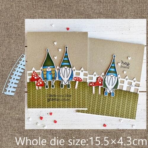 XLDesign Craft Metal Cutting Dies stencil mold HEART FENCE decoration scrapbook Album Paper Card Craft Embossing die cuts