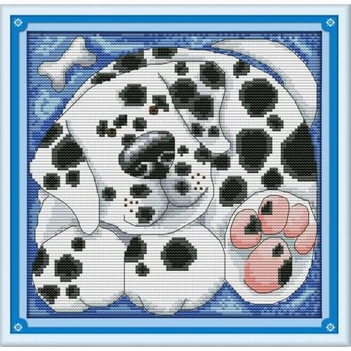 The Dalmatian cross stitch kit animal 18ct 14ct 11ct count print canvas stitches embroidery DIY handmade needlework plus