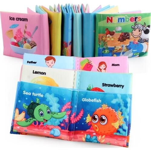 New Animal Cognition Infant Newborn Baby Soft Fabric Cloth Book Learning Educational Toys For Kids Baby Books 0-12 Months
