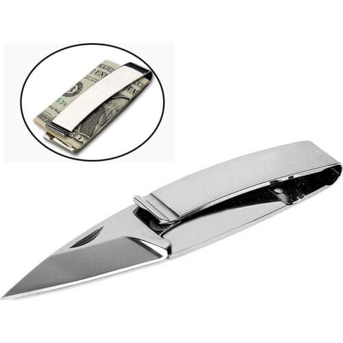 Stainless Steel Silver Mini fold leaf knife tool Outdoor Camp Survive kit portable hike Pocket