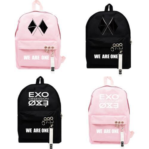 Kpop EXO New Album Backpack Double Shoulder Schoolbag Computer Travel Bag High Capacity Bag For Fans Collection OD111