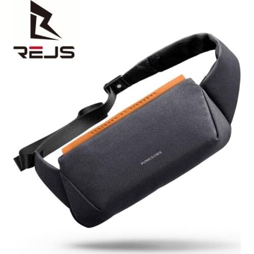 REJS LANGT Anti-Theft Crossbody Bag Fashion Mens Shoulder Bags Outdoor Sport Chest Bag for School Teenager Sac Homme Kingsons