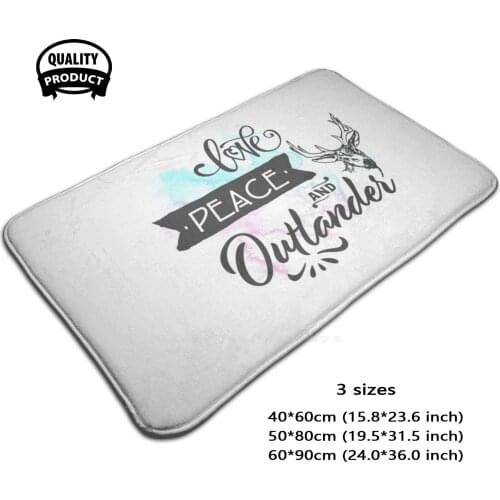 Love Peace And Outlander Comfortable Door Mat Rug Carpet Foot Pad Outlander Love Peace Deer Watercolor Jamie Fraser