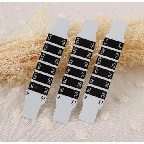 Liquid Crystal Temperature Stickers Liquid Changing Sticker Liquid Crystal Temperature Stick Forehead Head Strip Household Tool