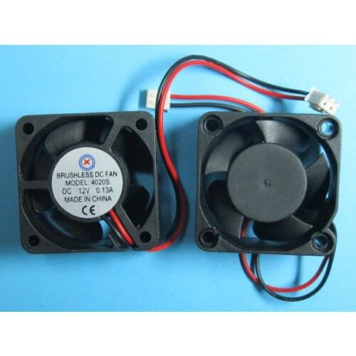 2 Pcs Brushless DC Cooling Fan 12V 4020S 5 Blades 40x40x20mm sleeve-bearing