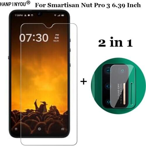 2-in-1 Tempered Glass For Smartisan Nut Pro 3 Pro3 6.39" Camera Lens Protection Film Screen protector Protective glass