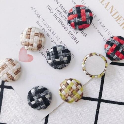 20 pieces / lotDIY handmade jewelry accessories round buckle temperament earrings material pendanOther