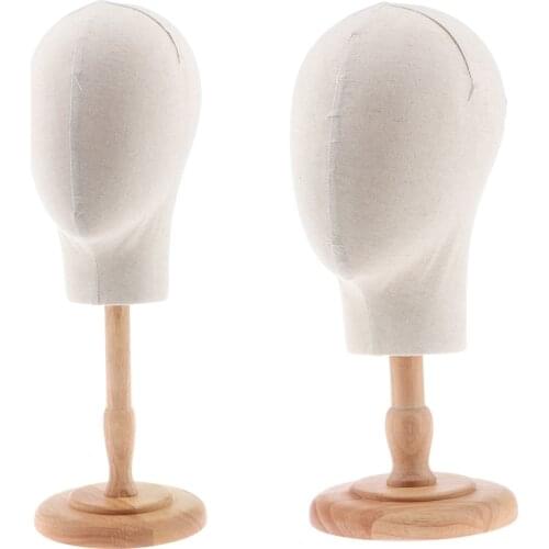 21 inch 20 inch Mannequin Head Wig Making Head Canvas Head Wig Hat Glasses Display With Mount Hole and Detachable Stand