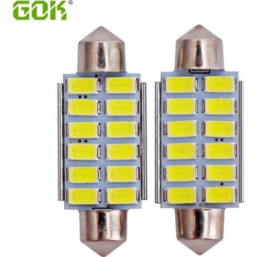 300x Car led festoon led light c5w 12led 42mm 12smd 5630 5730 festoon 42MM CANBUS OBC error free led Dome reading light