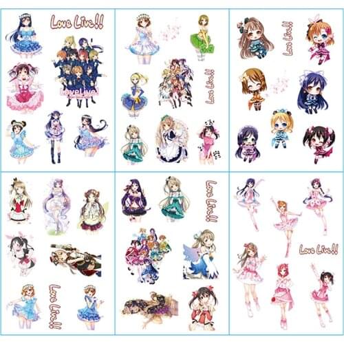 60 pcs/lot Anime Lovelive transparent deco sticker set love live tags sticky note toy gift