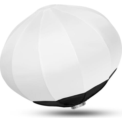 65cm/ 25.6in Lantern Style Foldable Softbox, 360° Natural Soft Light Effect, Lighting Modifiers Round Shape Spherical Soft Box