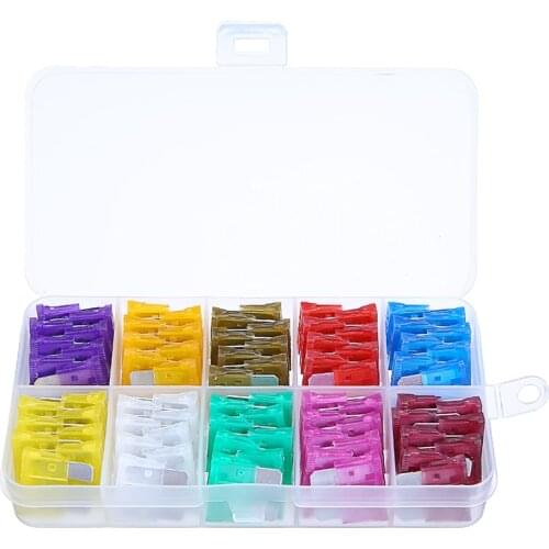 80pcs Standard Blade Fuse Van Car Fuses 3A 5A 7.5A 10A 15A 20A 25A 30A 35A 40A Amp Assorted set with Fuse Clip