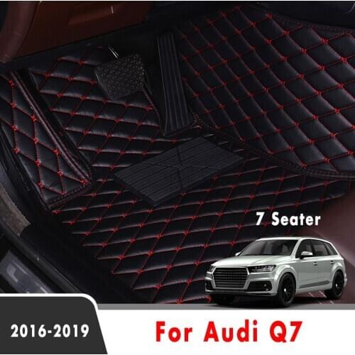 For Audi Q7 2019 2018 2017 2016 (7 Seater) Car Floor Mats Accessories Waterproof Foot Pads Custom Styling Carpets Parts Protect