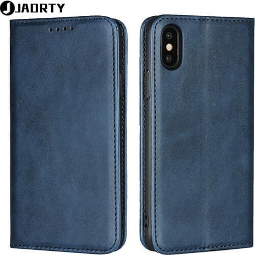 Jaorty Case On For Coque iPhone Xs Cover For Apple iPhone XS Max Case Luxury Leather Wallet Magnet Flip Stand Cases