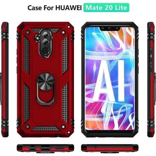 Metal Ring Case For Huawei Mate 20 30 40 Lite Magnetic Shockproof Armor Protection Phone Case For Huawei Mate 20X 40 30 Pro Plus