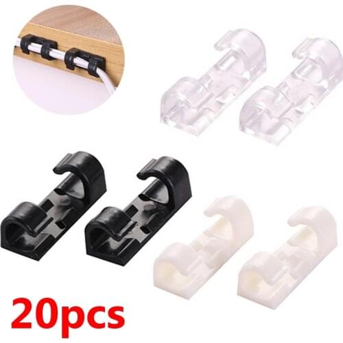 5/20PCS Cable Organizer Cable Management Desktop & Workstation Cord Holder ABS Wire Manager USB Charging Data Line Bobbin Winder