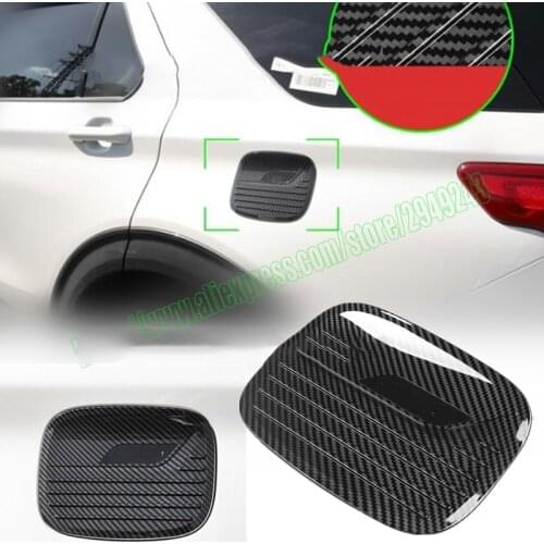 For Ford Explorer 2020-2021 Carbon Fiber Look Fuel Tank Gas Cap Fuel Tank Cover Car modification