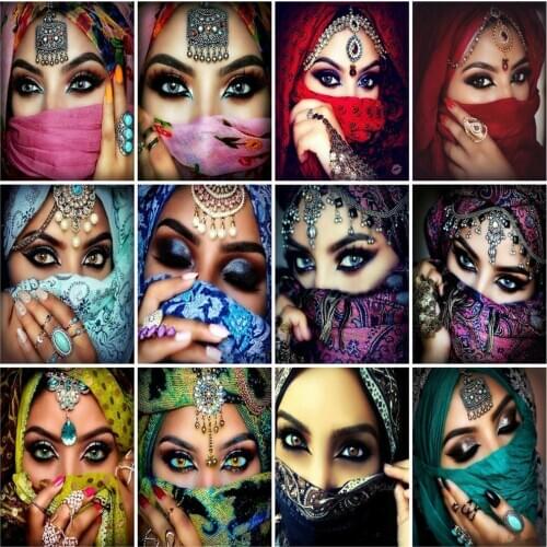 HUACAN Pictures By Number Woman Kits Home Decoration Painting By Number Portrait HandPainted Art Gift