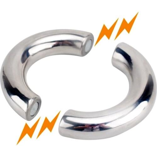 Metal stainless steel male scrotum bondage magnet penis pendant penis ring BDSM penis exerciser gay delayed adult products