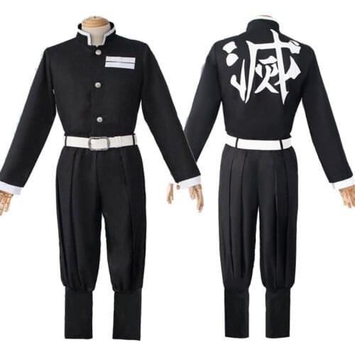 Anime Demon Slayer Kimetsu no Yaiba Cosplay Kisatsutai Team Uniform Kamado Tanjuurou Cosplay Costume Drop Ship