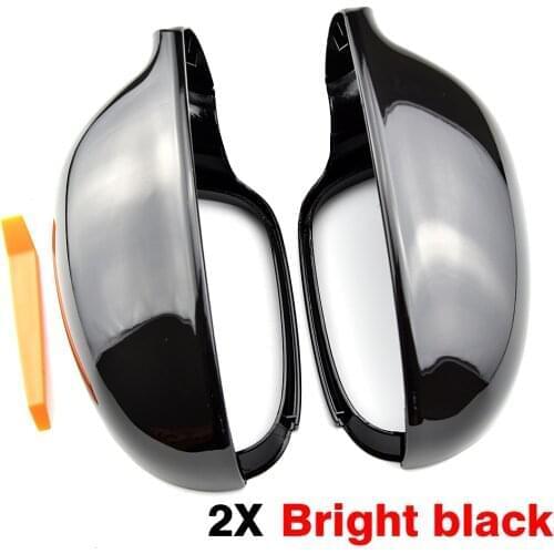 ABS carbon black Mirror Cover Rearview Side Mirror Cap For VW Volkswagen Passat B6 R36 Golf 5 Jetta MK5