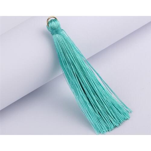20 pieces/lot Metal Ring Tassels Polyester DIY Tassel 7cm Tassels for Jewelry Handmade Earing Accesorries 20 Colors Available
