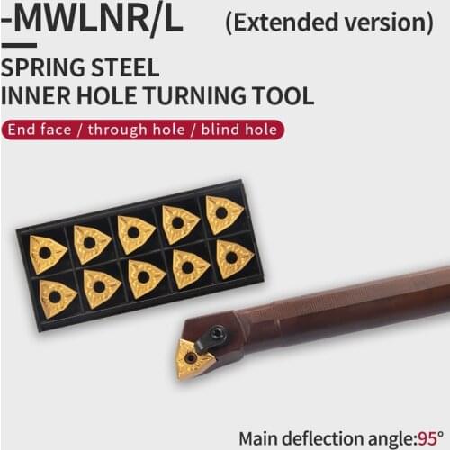 -MWLNR S20T-MWLNR08 S25U-MWLNR08 Spring steel Internal Turning Tool Holder WNMG Carbide Inserts Lathe Bar CNC Cutting Tools