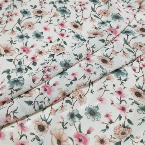 Soft Dress Scarf Skirt Fabric Chiffon Small Flower Breathable Scarf Blouse DIY craft Fabric