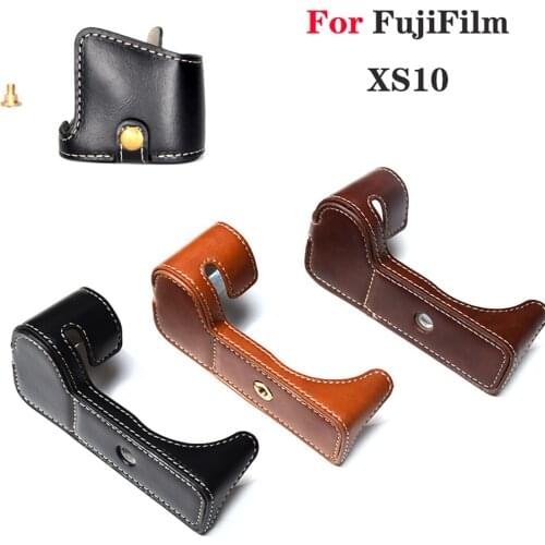 New Pu Leather Camera Case Half For FujiFilm XS10 FUJI X-S10 Half Body Camera Bag Professional bottom cover