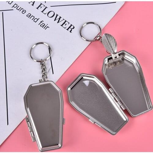 Travel Auto Smoking Ash Organizer Mini Tinplate Coffin Shape Pocket Ashtray Portable Ash Tray with Lids Party Favor 1pc