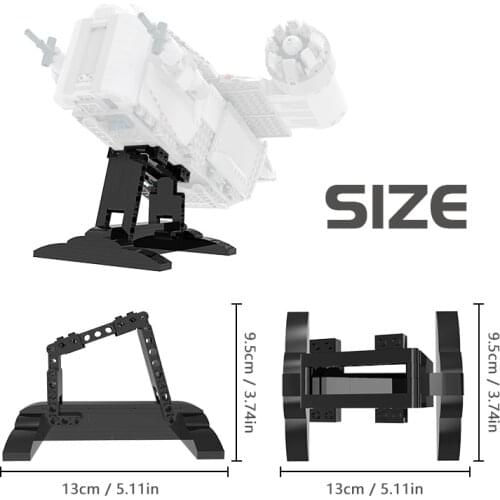 The MOC Stand (Only Bracket) Space Wars Resistance Interceptor Fighter 75292 75281 Display Stand Building Blocks Bricks DIY Toy