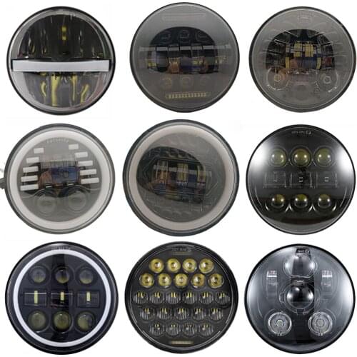 5-3/4 5.75 inch LED Headlight DRL Motorcycle H4 Headlamp For Dyna Softail Sportster Wide Glide Iron 883 Street Bob Low Rider