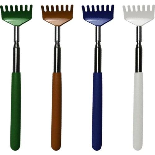 Telescopic Back Scratcher Stainless Steel Extendable Cool Itch Massager Handy Pocket Pen Clip Relaxation Back Scratcher