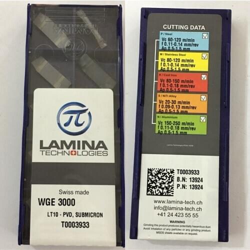 WGE3000 LT10 100% Original LAMINA carbide insert with the best quality 10pcs/lot free shipping