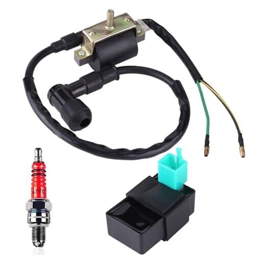 1 Set Motorcycle Ignition Coil CDI Spark Plug Kit Quad Dirt Bike ATV Buggy 50cc 70cc 110cc 125cc