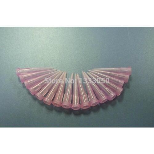 11.11 Free Shippinng 50x Pink 20 Gage Tapered Tip Plastic Needles for Dispenser Controller