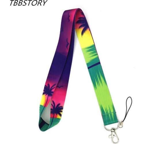 12Pcs Setting Sun Neck Strap Lanyard For Keys ID Card Pass Gym USB Badge Holder Mobile Phone Straps Lanyards Keycord