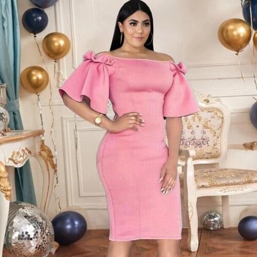 2021 New Fashion African Pencil Dresses For Women Summer Short Sleeve Dashiki Africa Style Print Rich Bazin Dashiki Midi Dress